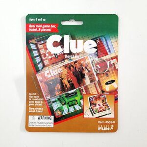 Basic Fun Vintage 1998 Clue Keychain  - NEW SEALED